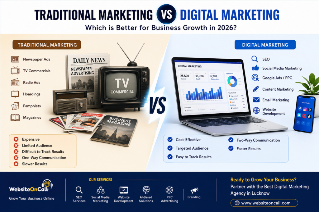 Traditional Marketing vs Digital Marketing: Which is Better for Business Growth in 2026?
