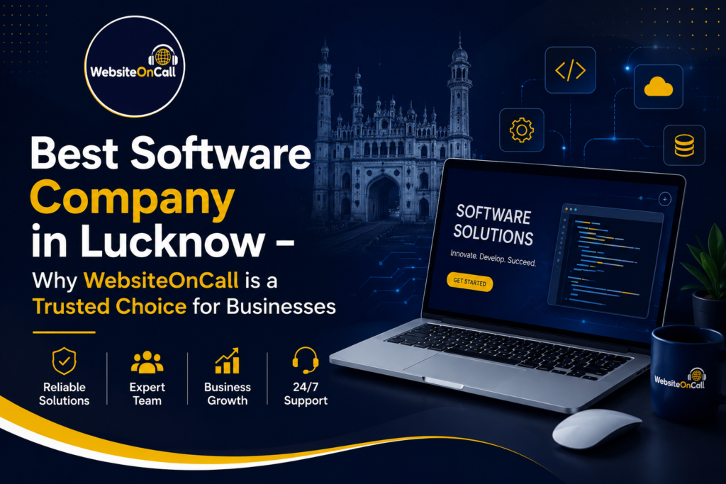 Best Software Company in Lucknow WebsiteOnCall providing software development, website design, SEO and mobile app development services.