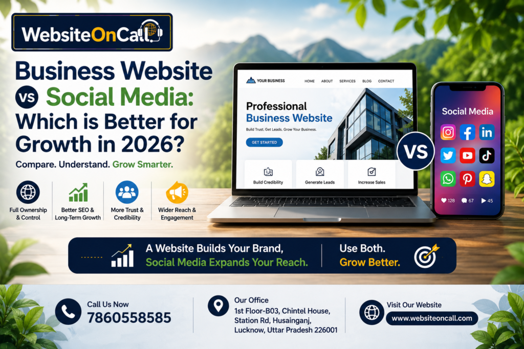 Business Website vs Social Media: Which is Better for Growth in 2026?