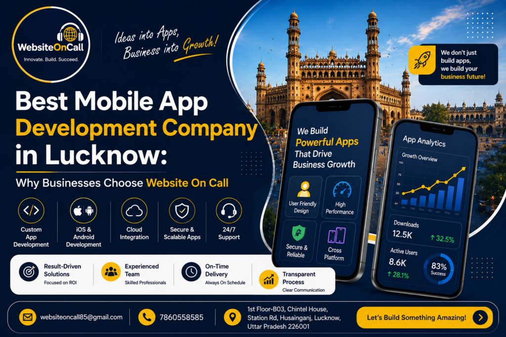 Best Mobile App Development Company in Lucknow - WebsiteOnCall 2026