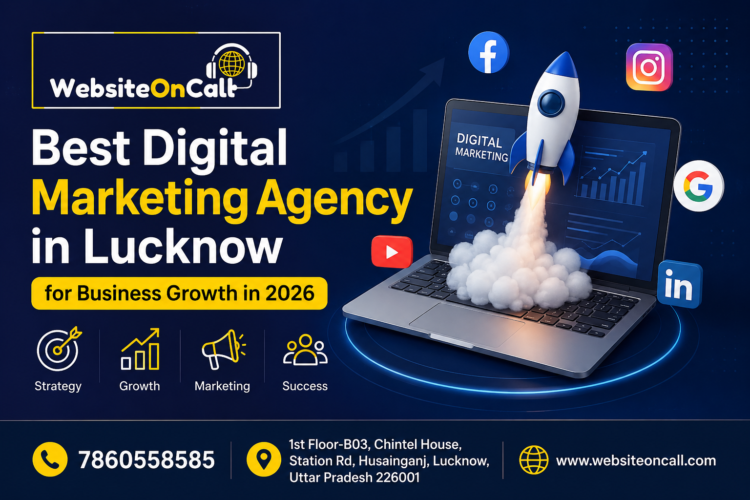 Best Digital Marketing Agency in Lucknow | SEO, PPC & Growth Services – WebsiteOnCall