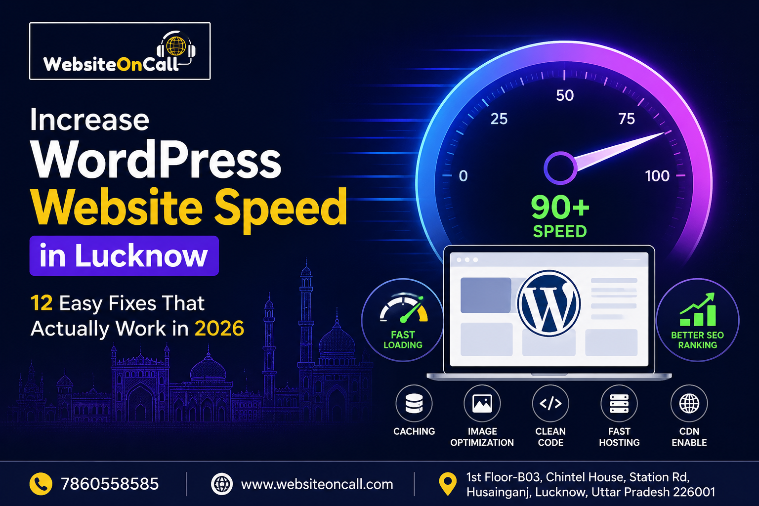 increase wordpress website speed in lucknow