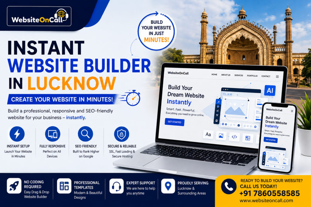 Instant Website Builder in Lucknow | WebsiteOnCall