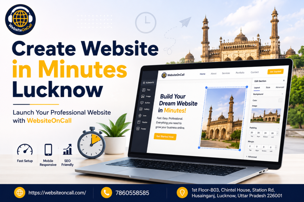 Create Website in Minutes Lucknow