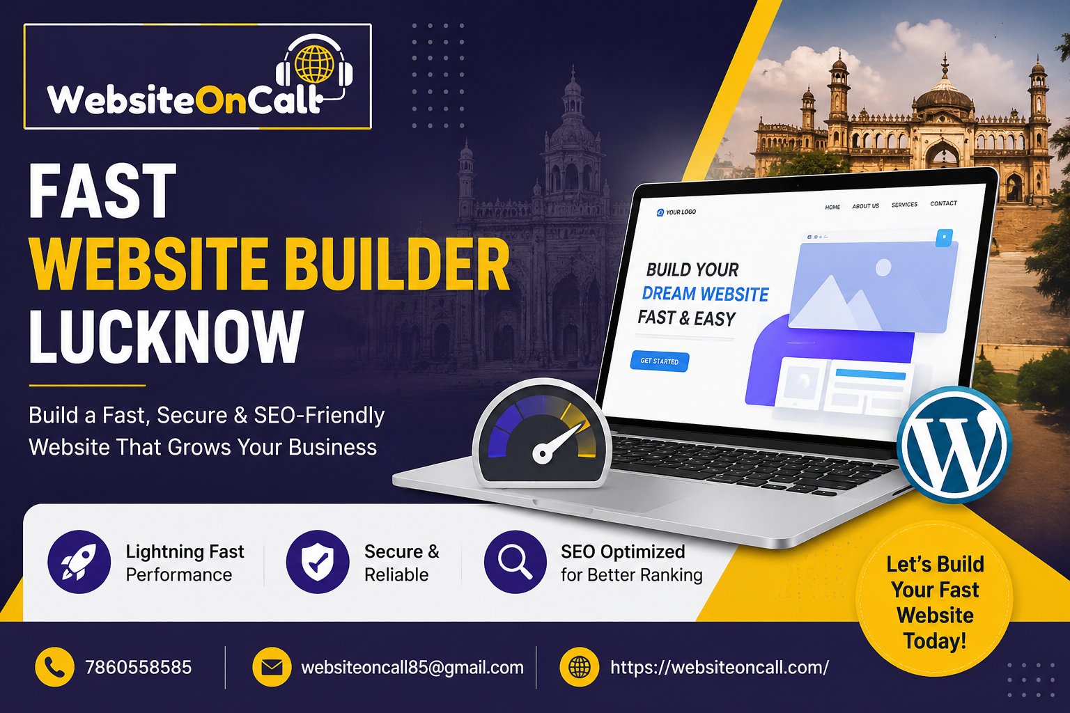 Fast website builder in Lucknow for creating a fast business website