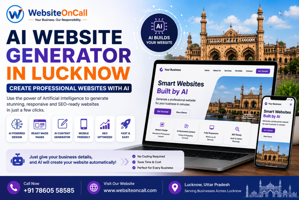 AI Website Generator in Lucknow for creating a professional business website