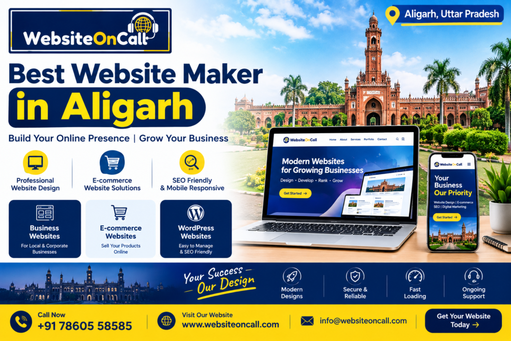Best Website Maker in Aligarh by WebsiteOnCall