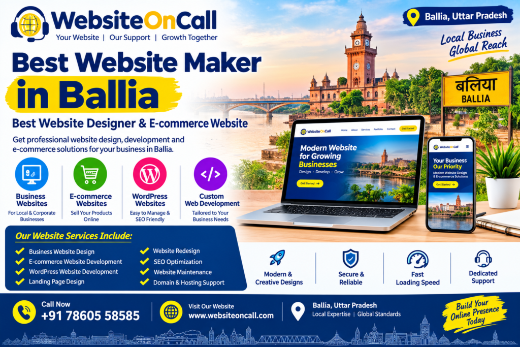 Best Website Maker in Ballia by WebsiteOnCall