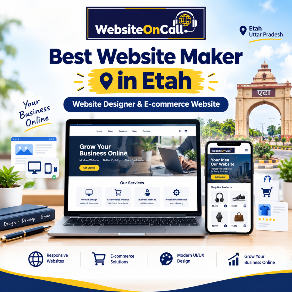 Best Website Maker in Etah offering professional website design and e-commerce website solutions