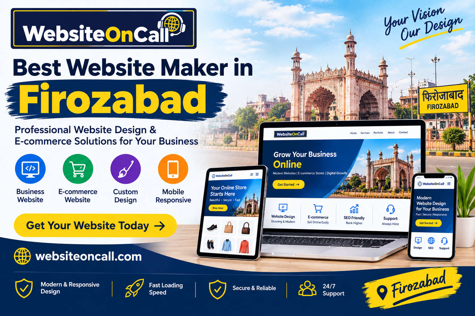 Best Website Maker in Firozabad - WebsiteOnCall