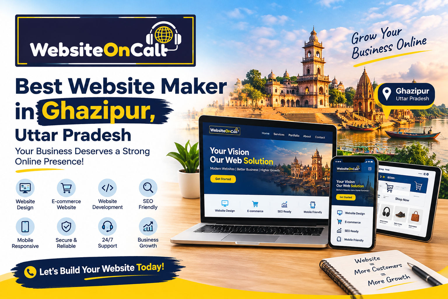 Best Website Maker in Ghazipur, Uttar Pradesh – WebsiteOnCall